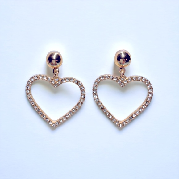 Crystal Heart Pendant & Earringd - Picture 3 of 5